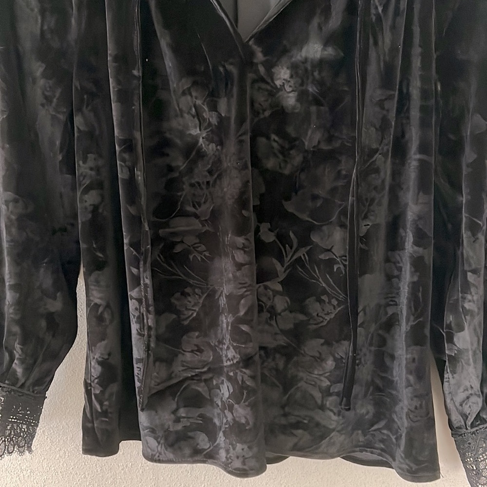 Pioneer Woman Velvet Peasant Top - Picture 5 of 15